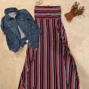 🔥NWT Banana Republic striped Maxi Dress size L🔥